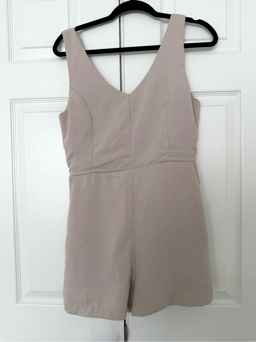 Mod Ref Cream V-Neck Sleeveless Romper